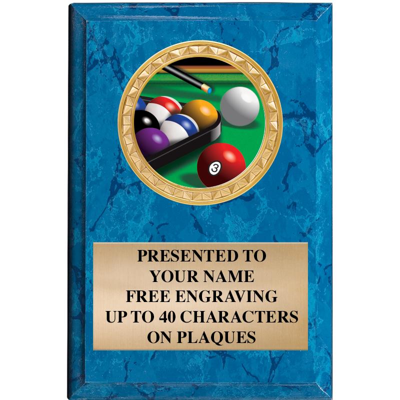 4" X 6" BLUE MBL INSERT PLQ