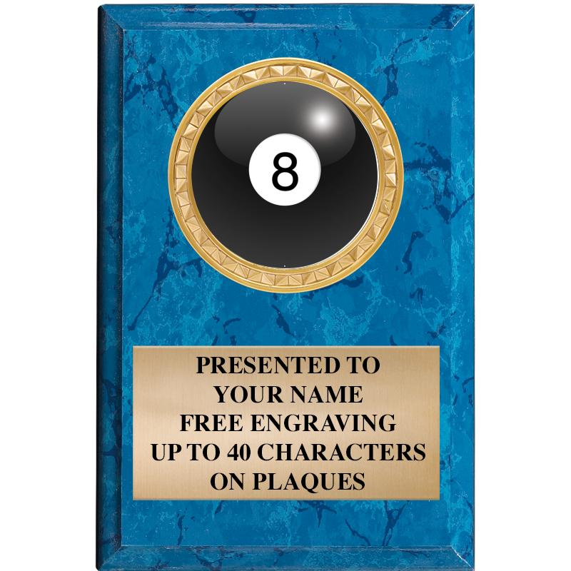 4" X 6" BLUE MBL INSERT PLQ