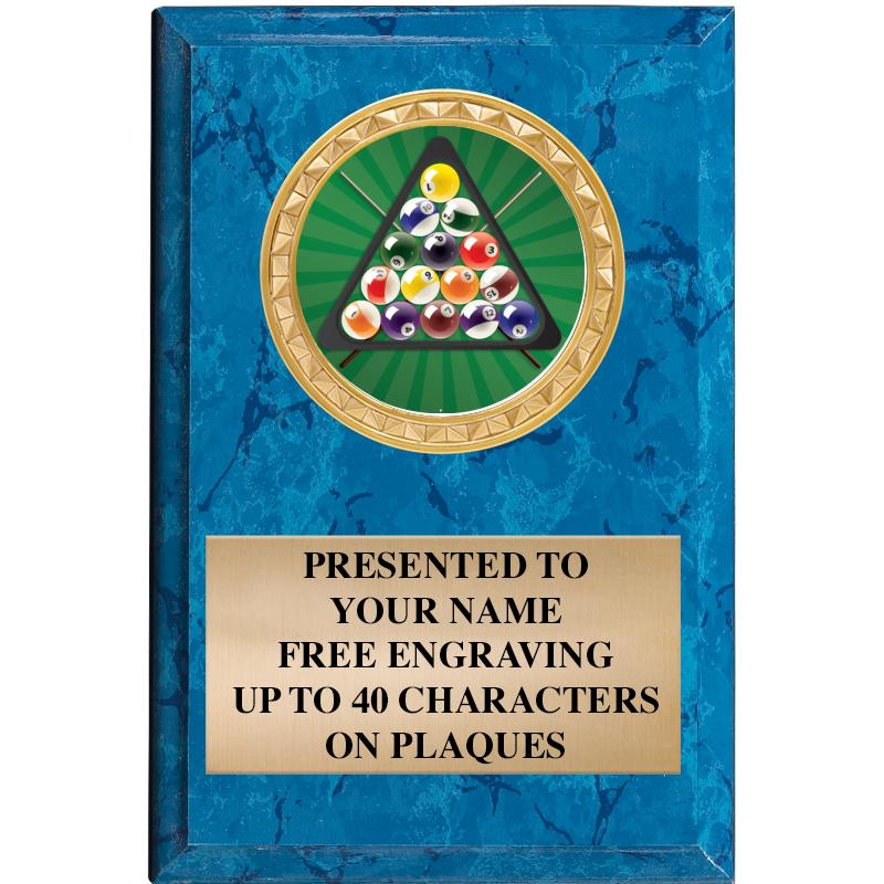 4" X 6" BLUE MBL INSERT PLQ