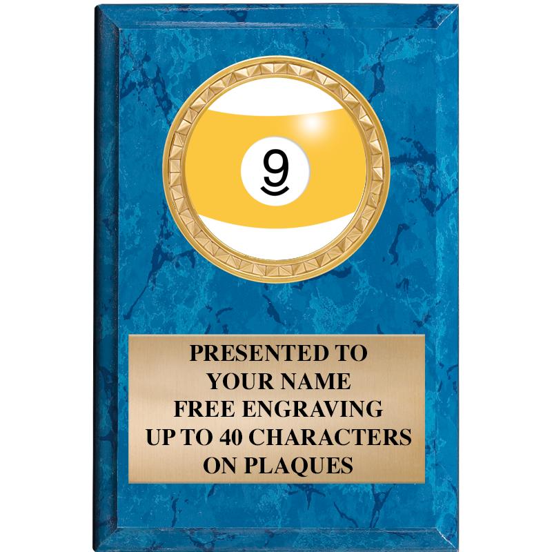 4" X 6" BLUE MBL INSERT PLQ