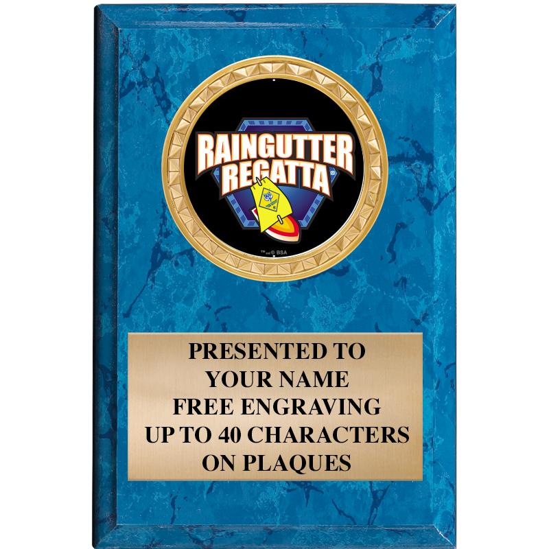4" X 6" BLUE MBL INSERT PLQ
