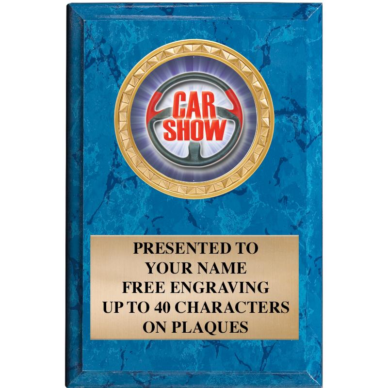 4" X 6" BLUE MBL INSERT PLQ