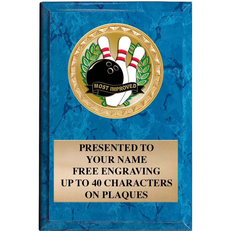 4" X 6" BLUE MBL INSERT PLQ