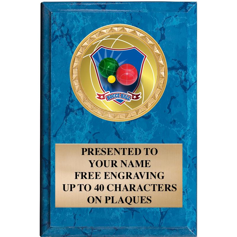 4" X 6" BLUE MBL INSERT PLQ