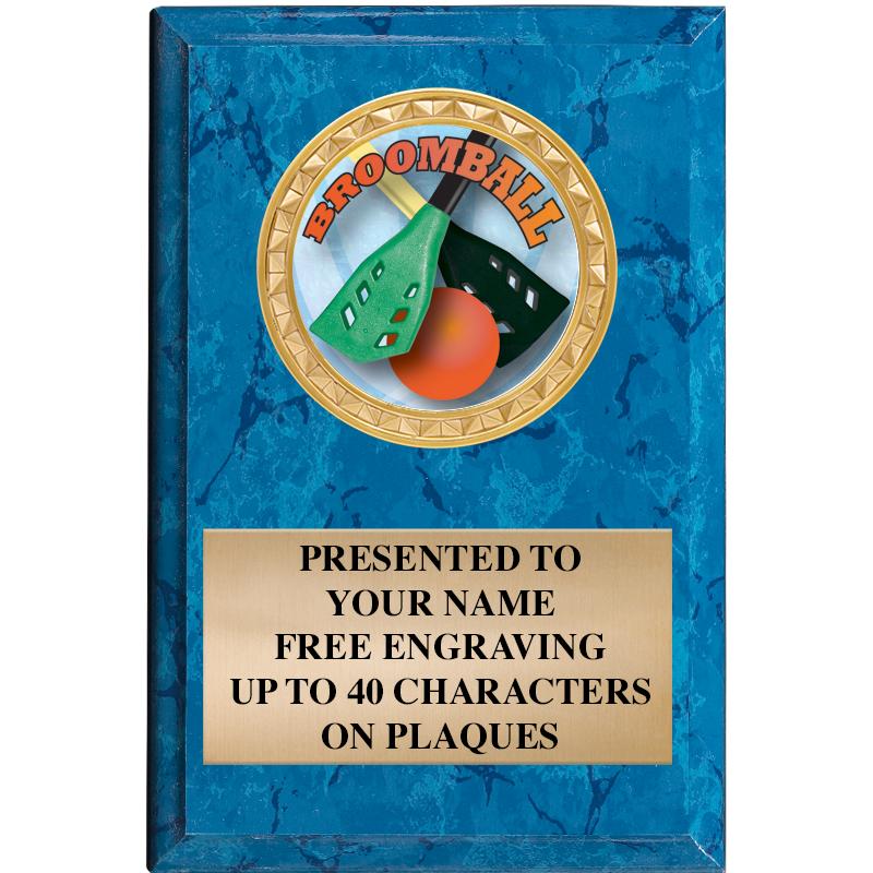 4" X 6" BLUE MBL INSERT PLQ