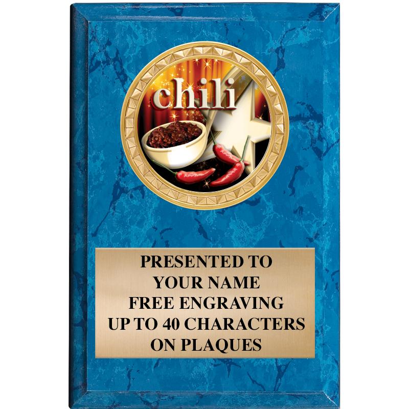 4" X 6" BLUE MBL INSERT PLQ