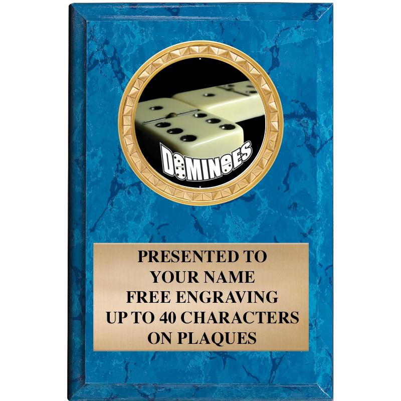 4" X 6" BLUE MBL INSERT PLQ