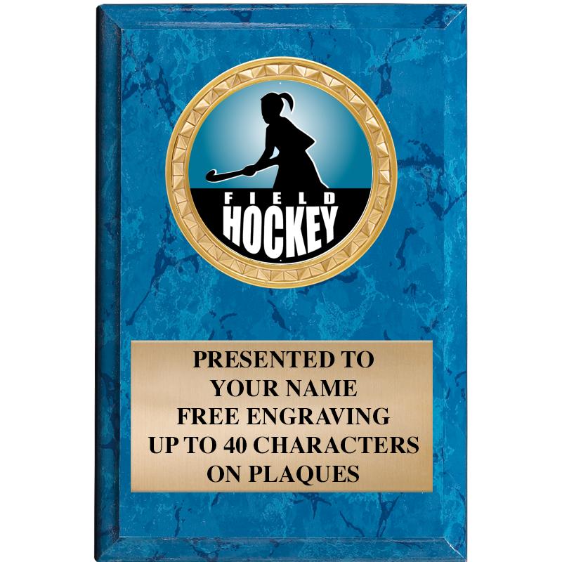 4" X 6" BLUE MBL INSERT PLQ