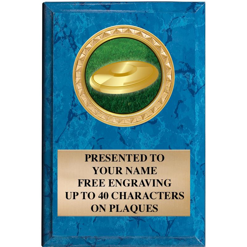 4" X 6" BLUE MBL INSERT PLQ