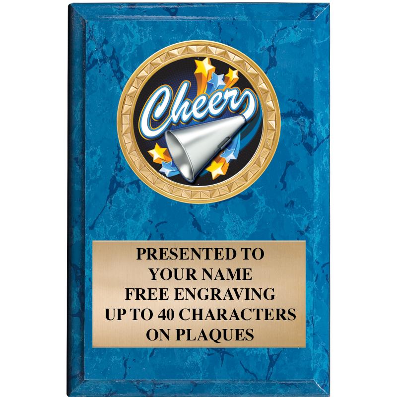 4" X 6" BLUE MBL INSERT PLQ