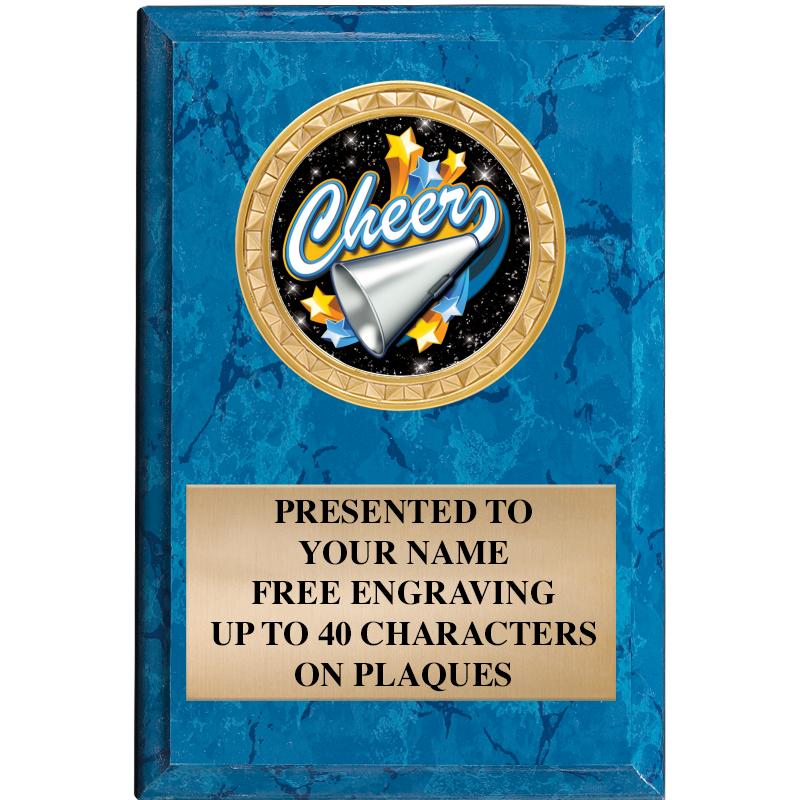 4" X 6" BLUE MBL INSERT PLQ