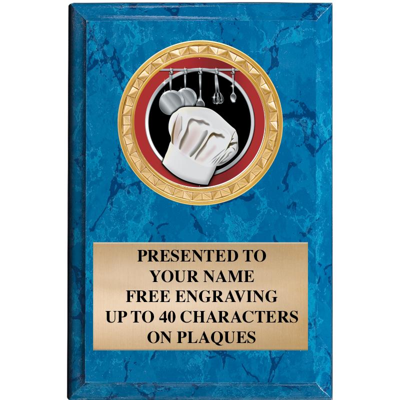 4" X 6" BLUE MBL INSERT PLQ