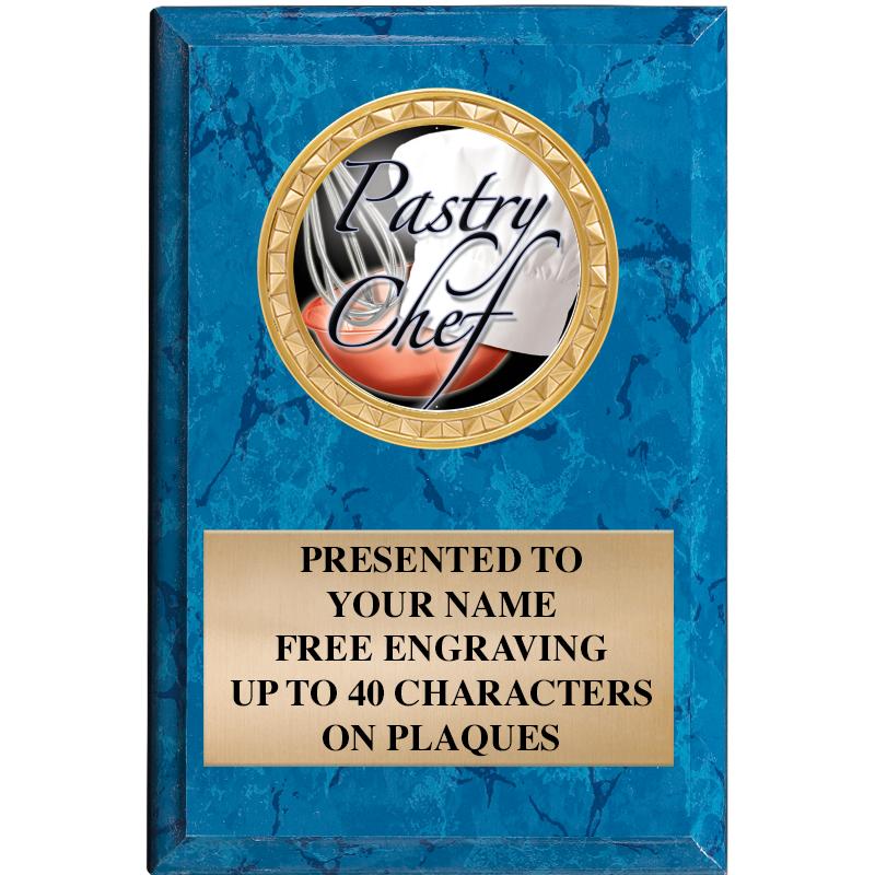 4" X 6" BLUE MBL INSERT PLQ