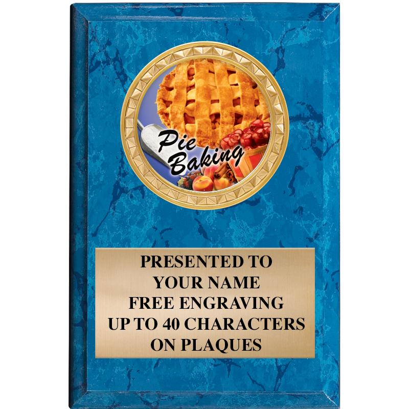 4" X 6" BLUE MBL INSERT PLQ