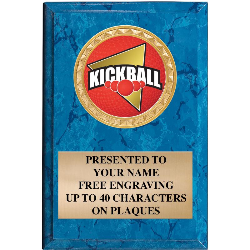 4" X 6" BLUE MBL INSERT PLQ