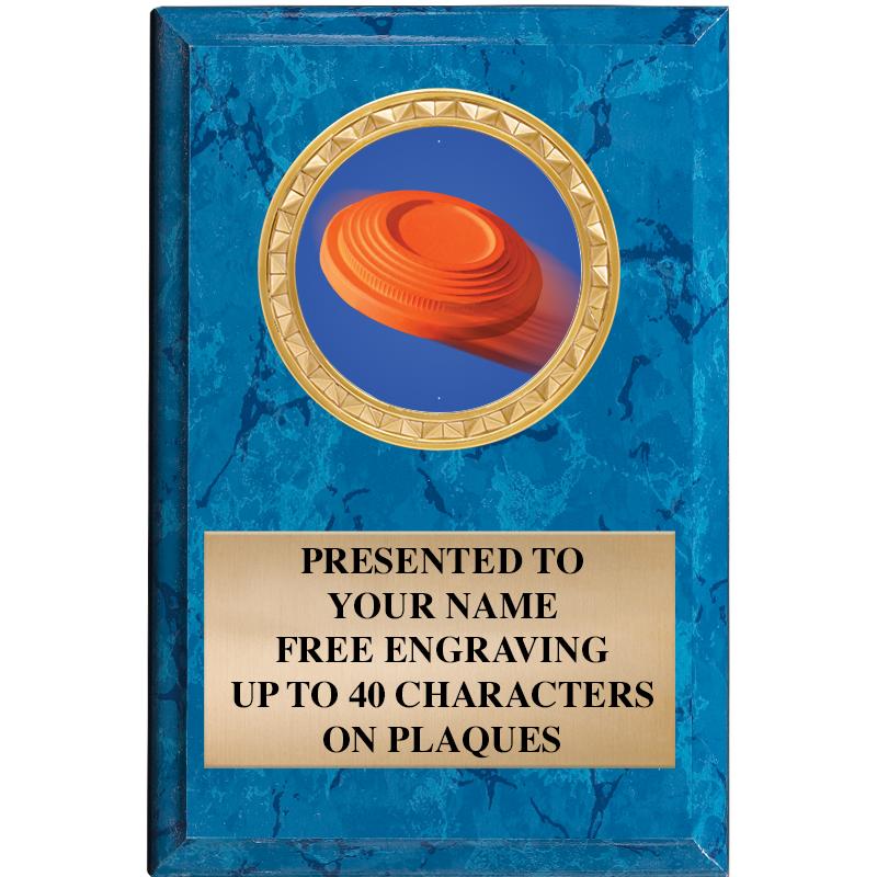 4" X 6" BLUE MBL INSERT PLQ