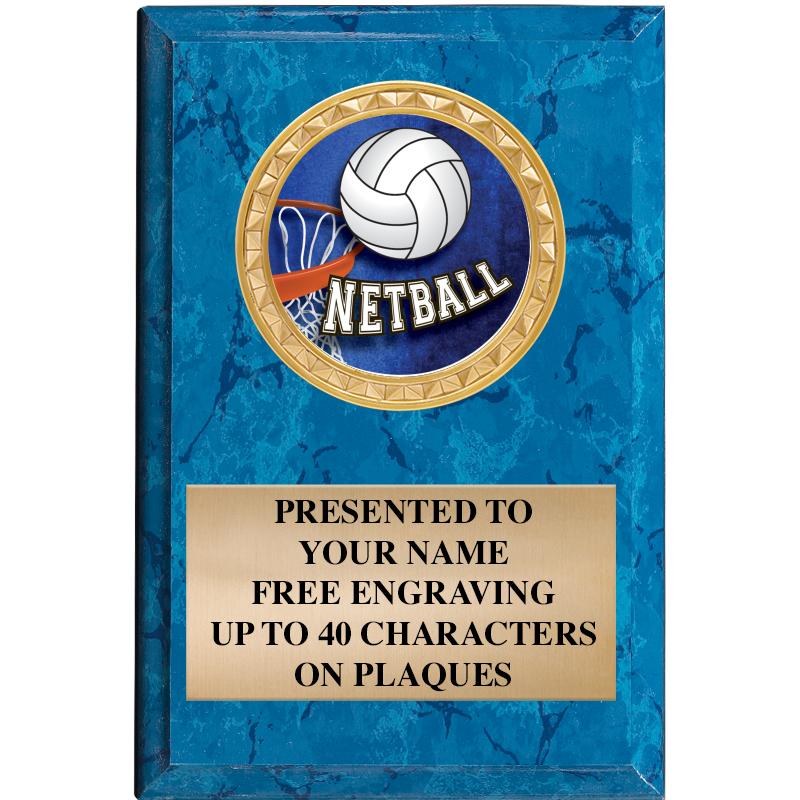 4" X 6" BLUE MBL INSERT PLQ