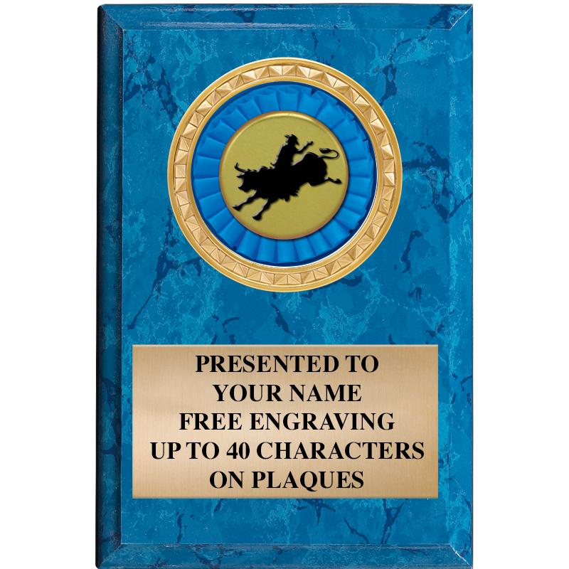 4" X 6" BLUE MBL INSERT PLQ