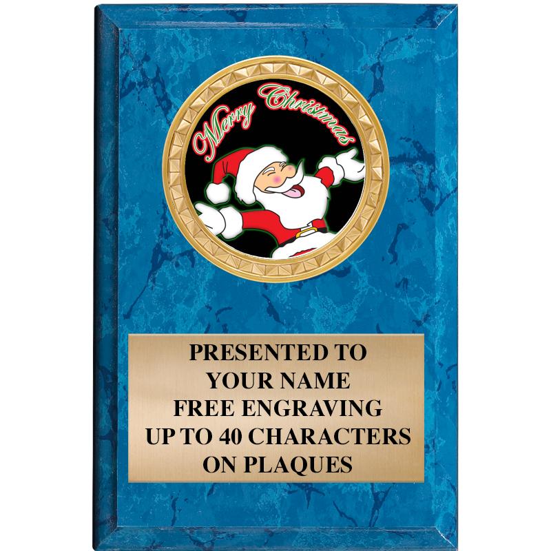 4" X 6" BLUE MBL INSERT PLQ