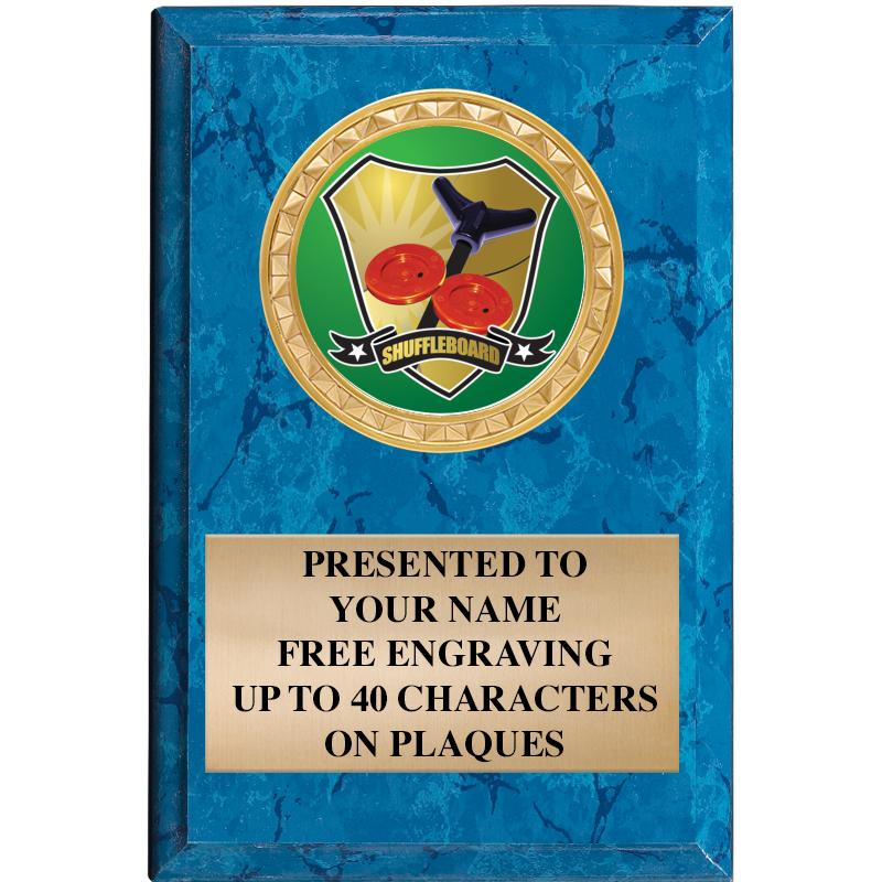 4" X 6" BLUE MBL INSERT PLQ