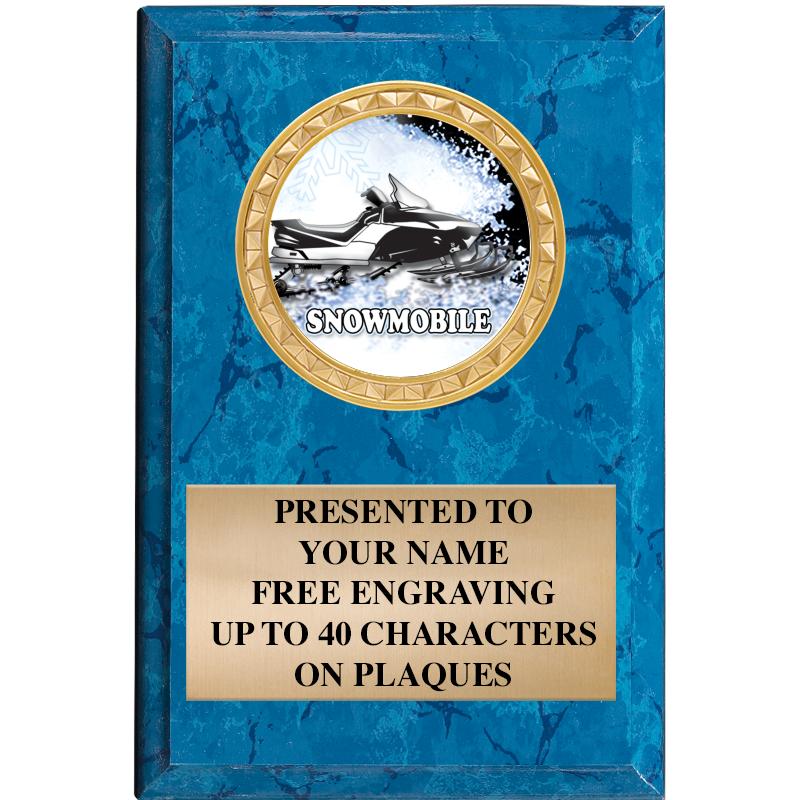 4" X 6" BLUE MBL INSERT PLQ