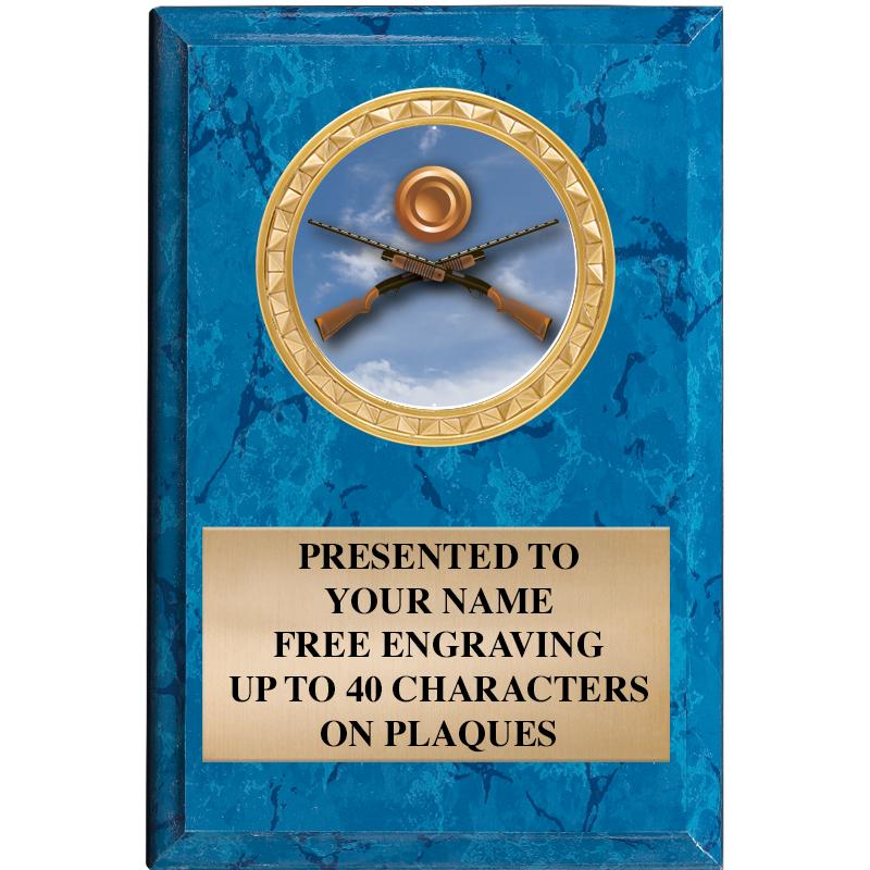 4" X 6" BLUE MBL INSERT PLQ