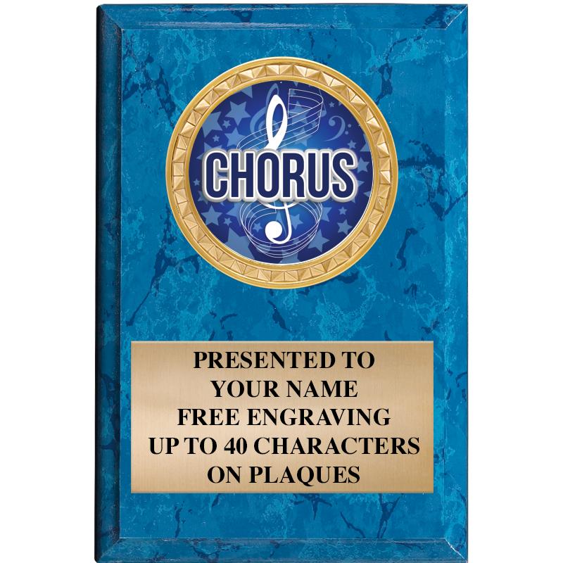 4" X 6" BLUE MBL INSERT PLQ