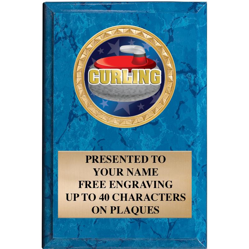 4" X 6" BLUE MBL INSERT PLQ