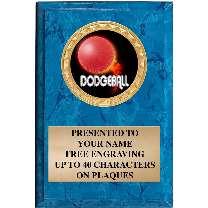 4" X 6" BLUE MBL INSERT PLQ