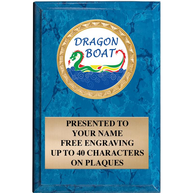 4" X 6" BLUE MBL INSERT PLQ