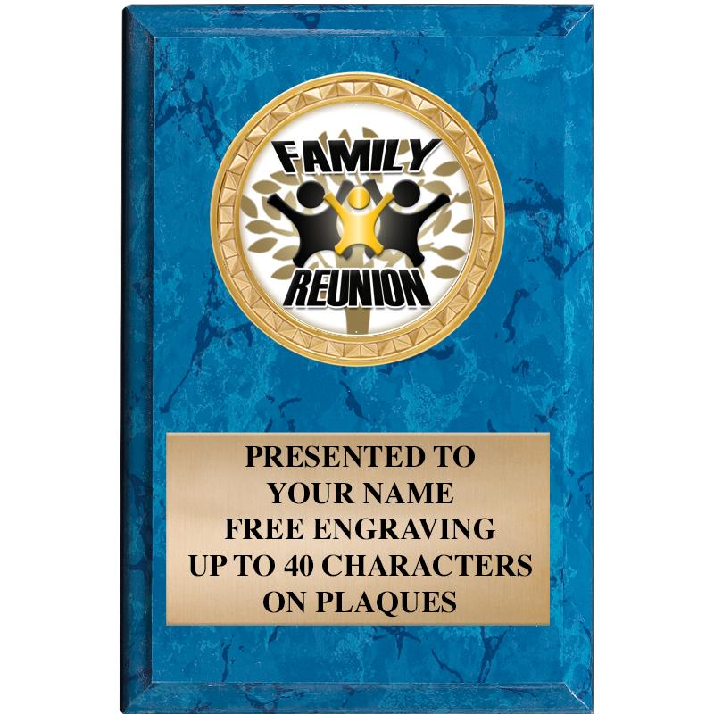 4" X 6" BLUE MBL INSERT PLQ