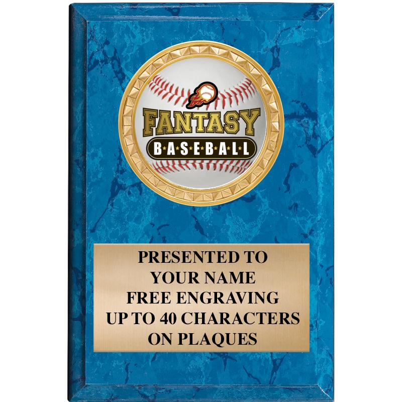 4" X 6" BLUE MBL INSERT PLQ