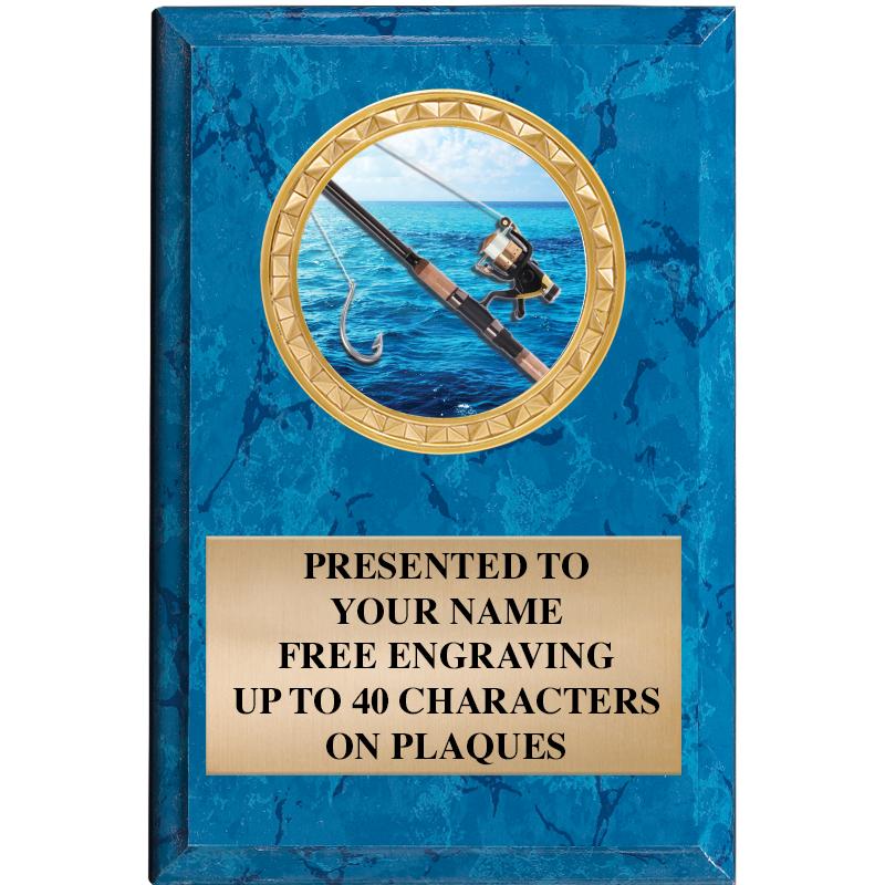 4" X 6" BLUE MBL INSERT PLQ