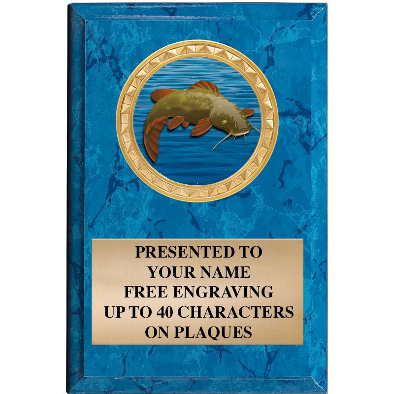 4" X 6" BLUE MBL INSERT PLQ