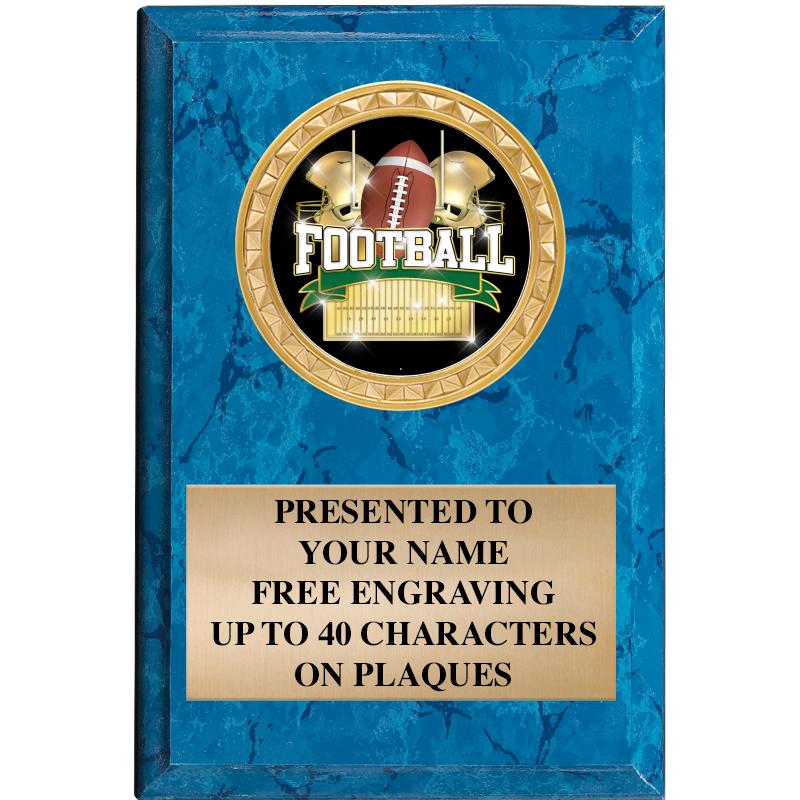 4" X 6" BLUE MBL INSERT PLQ