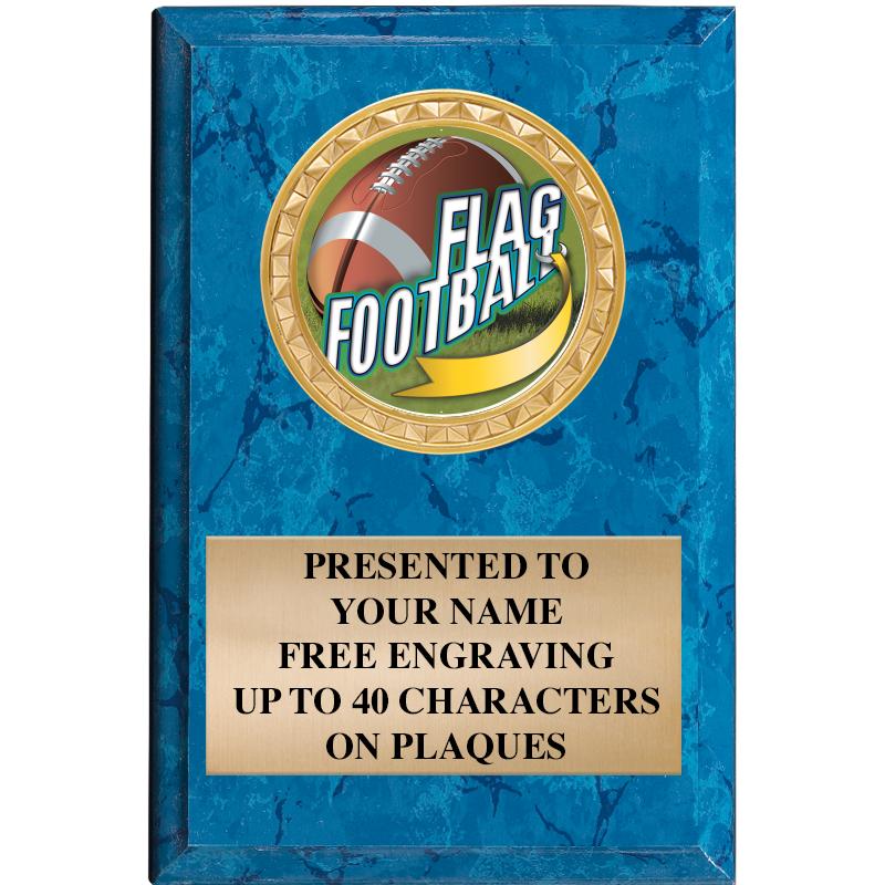 4" X 6" BLUE MBL INSERT PLQ