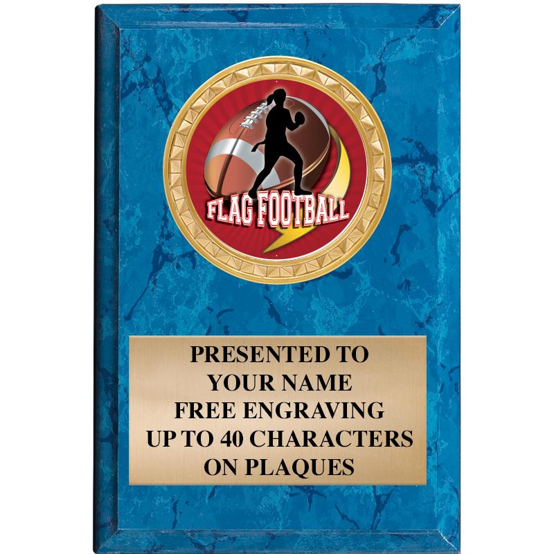 4" X 6" BLUE MBL INSERT PLQ