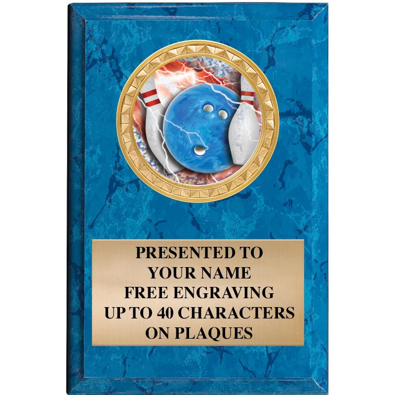 4" X 6" BLUE MBL INSERT PLQ