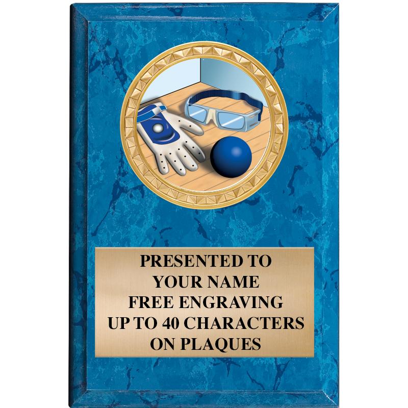 4" X 6" BLUE MBL INSERT PLQ