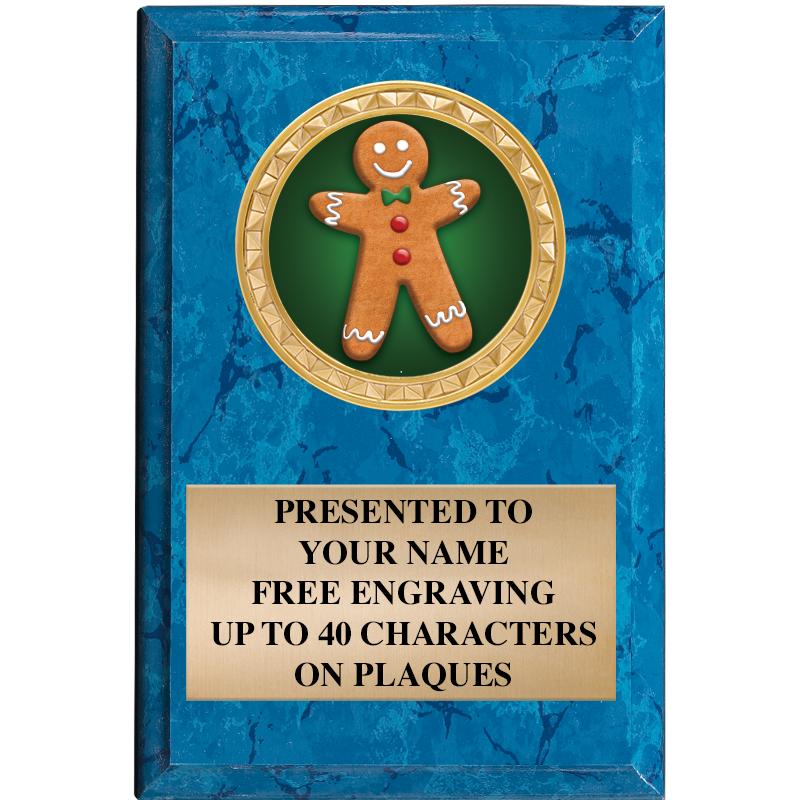 4" X 6" BLUE MBL INSERT PLQ