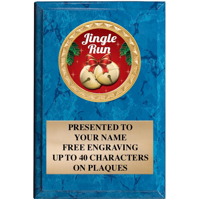 4" X 6" BLUE MBL INSERT PLQ