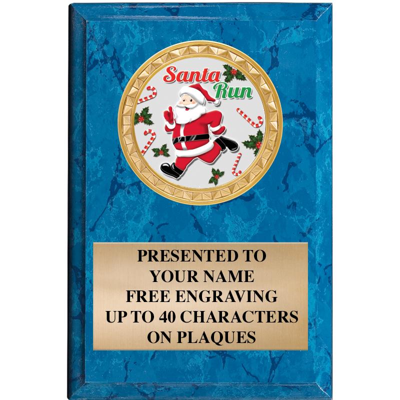 4" X 6" BLUE MBL INSERT PLQ