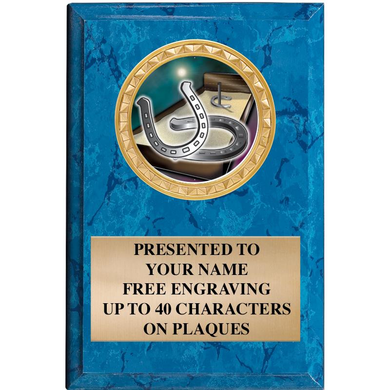 4" X 6" BLUE MBL INSERT PLQ