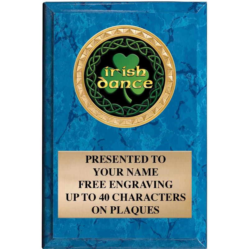 4" X 6" BLUE MBL INSERT PLQ