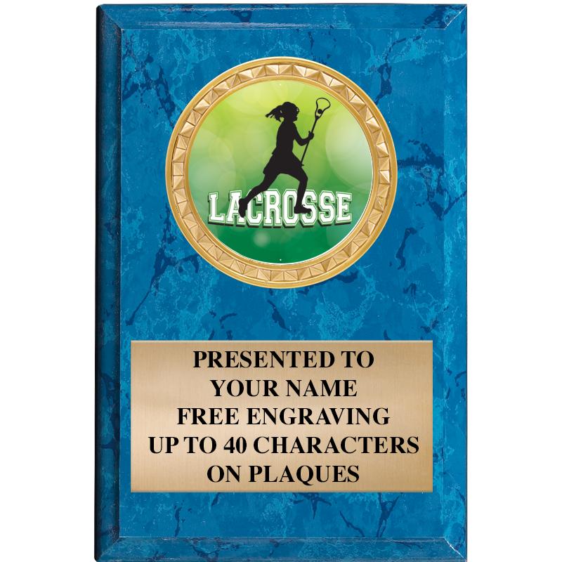 4" X 6" BLUE MBL INSERT PLQ