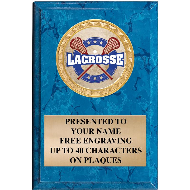 4" X 6" BLUE MBL INSERT PLQ