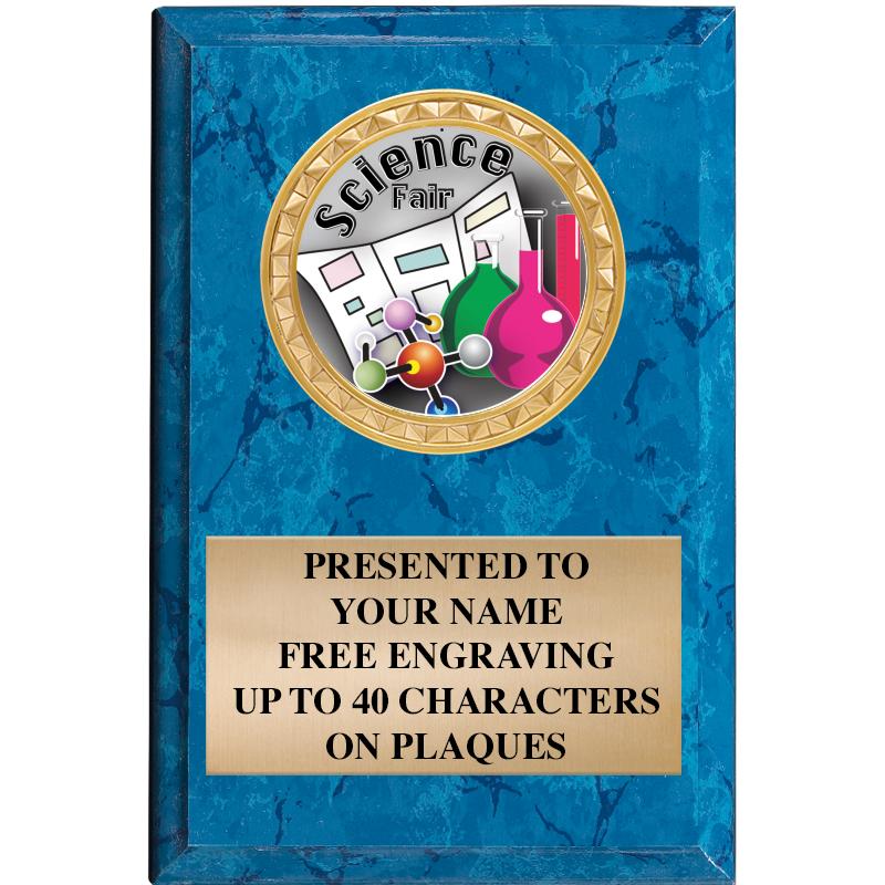 4" X 6" BLUE MBL INSERT PLQ