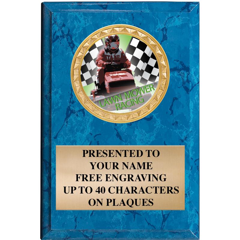 4" X 6" BLUE MBL INSERT PLQ