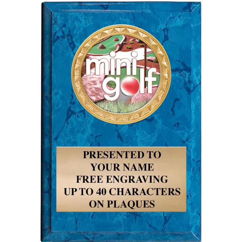 4" X 6" BLUE MBL INSERT PLQ