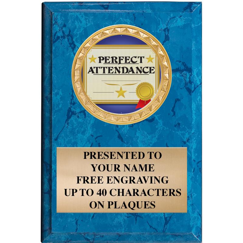 4" X 6" BLUE MBL INSERT PLQ